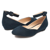 Dream Pares Mujeres Revona Baja Cuña Tobillera Correa Flats Zapatos