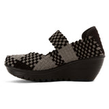 Bernie Mev Mujer Lulia Wedge Bomba, Negro (Gunmetal/Black Velvet)