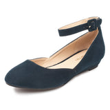 Dream Pares Mujeres Revona Baja Cuña Tobillera Correa Flats Zapatos