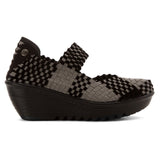 Bernie Mev Mujer Lulia Wedge Bomba, Negro (Gunmetal/Black Velvet)